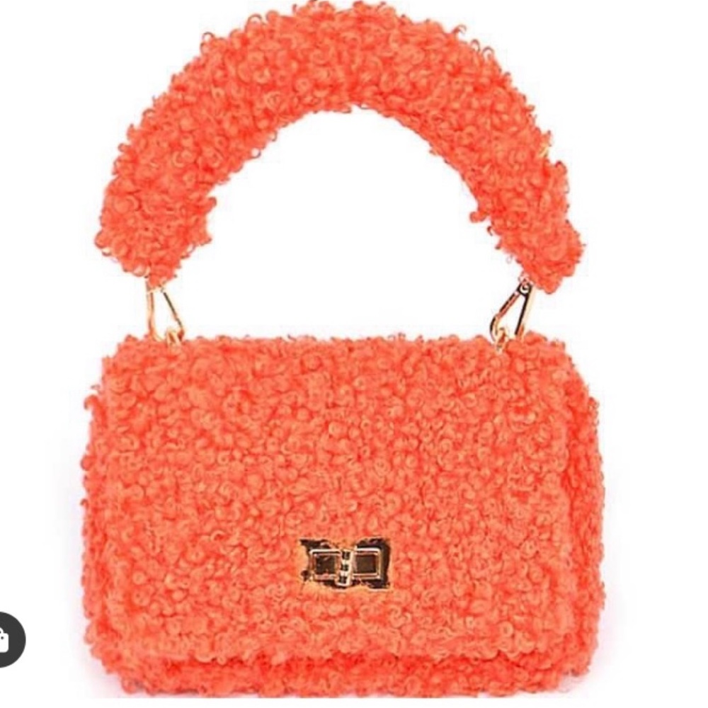 Fluffy Orange Mini Bag